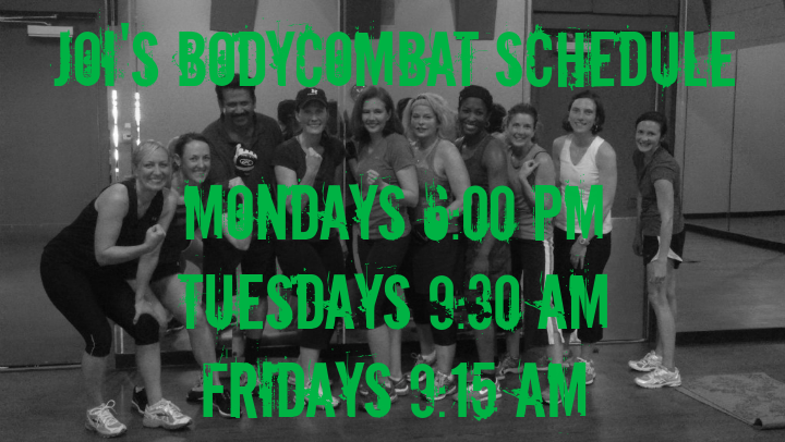 Joi's BODYCOMBAT Schedule