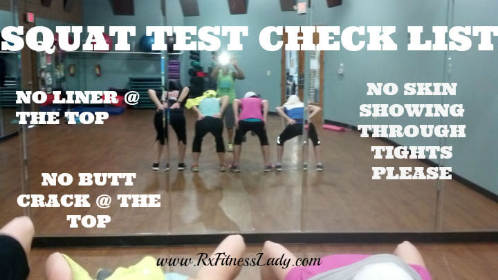 Squat Test Check List - Rx Fitness Lady