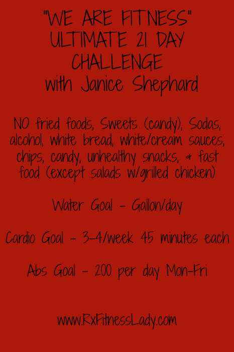 We Are Fitness Ultimate 21 Day Challenge with Janice Shephard